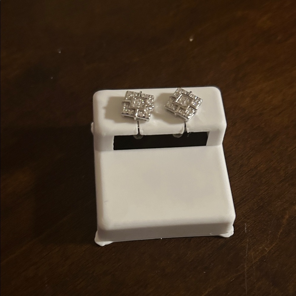 Elegant Sterling Silver Geometric Earrings